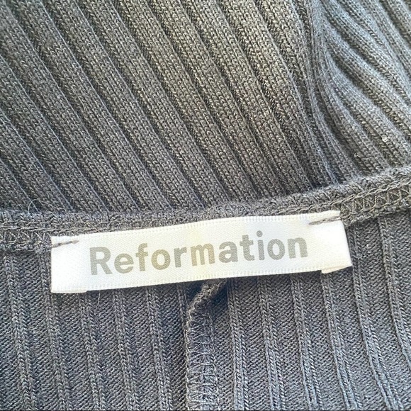 Reformation Bliss Ribbed Maxi Dress in Black Size Medium - Picture 5 of 7